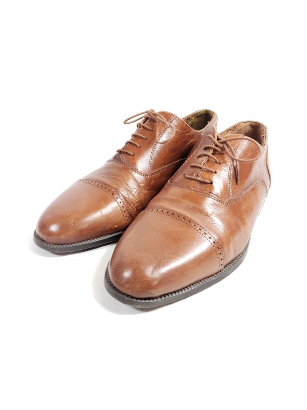 Giorgio Brutini Cap Toe Derby Men's Size 9.5 Brown Leather